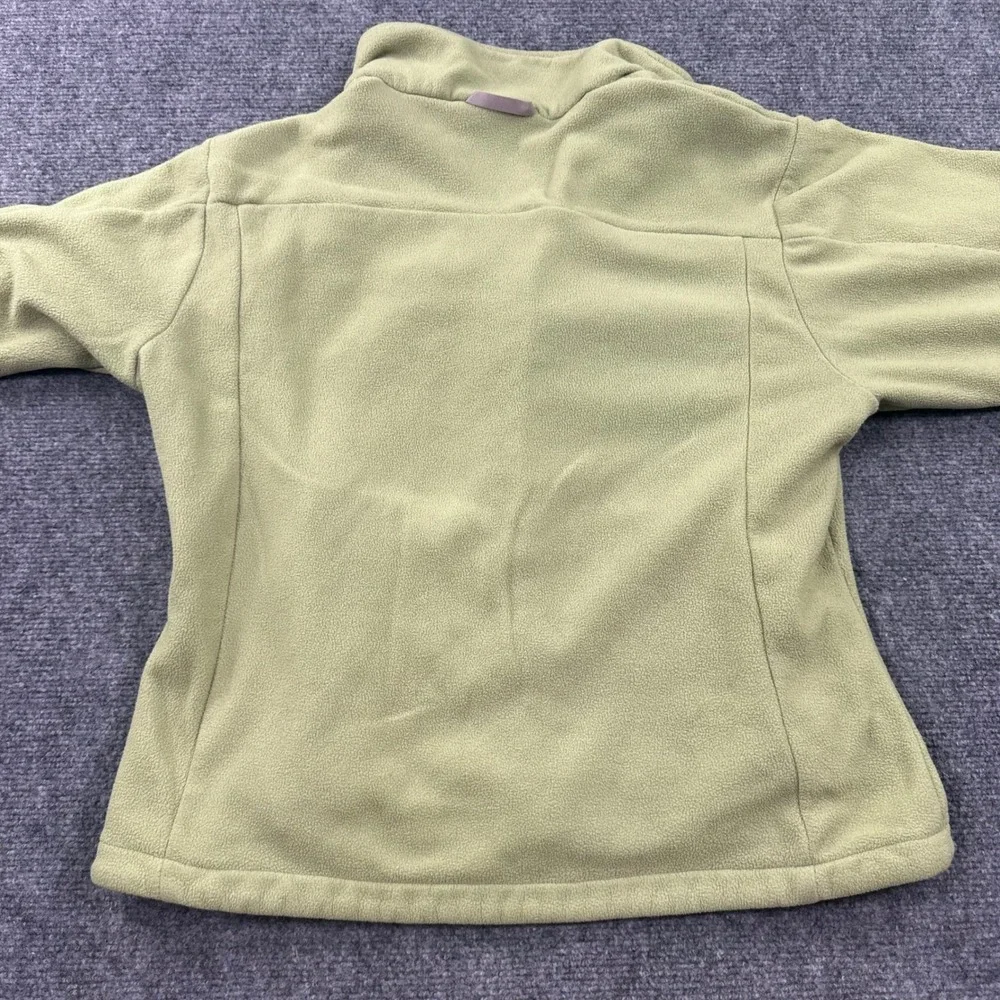 The North Face Fleece Jacket Size Medium Green Full Zip Mock Neck Women's